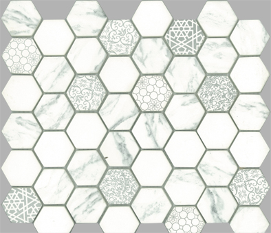 Signature Hexagon White Satin