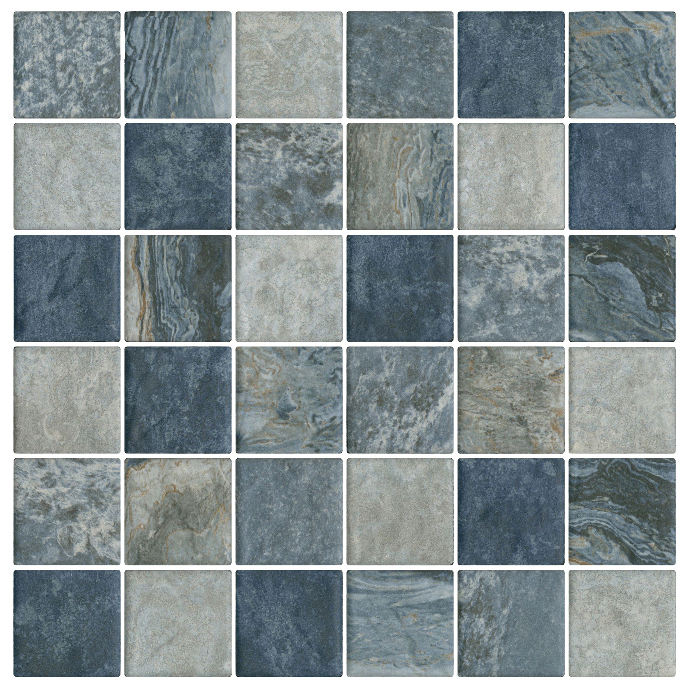 South Pacific Vanuatu Wave Blue Mosaic